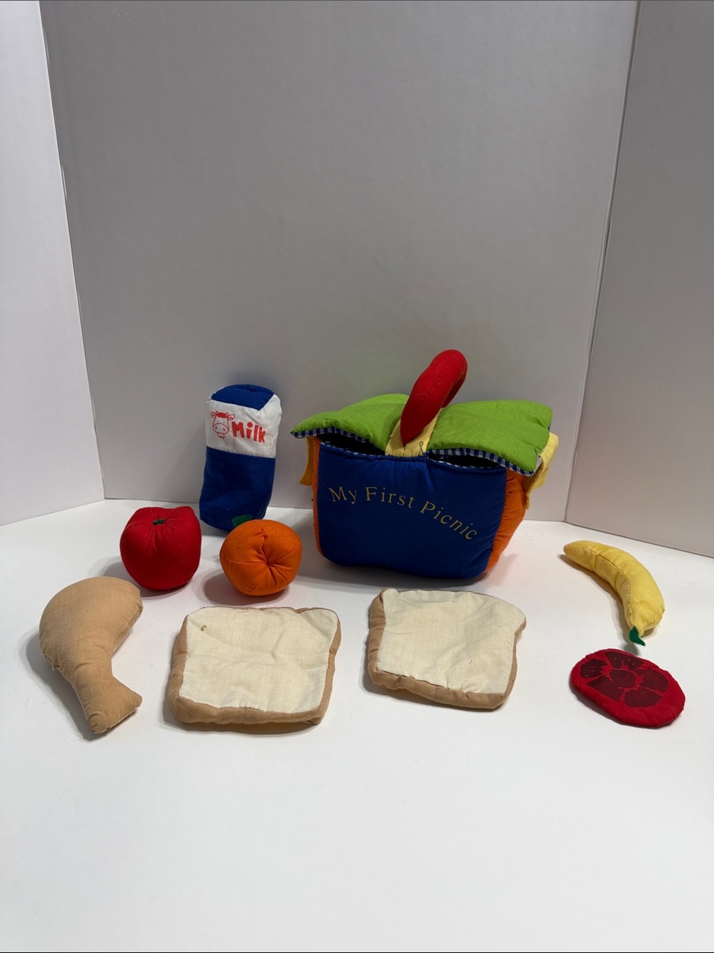 My First Picnic Plush Toy Set - Blue & Green